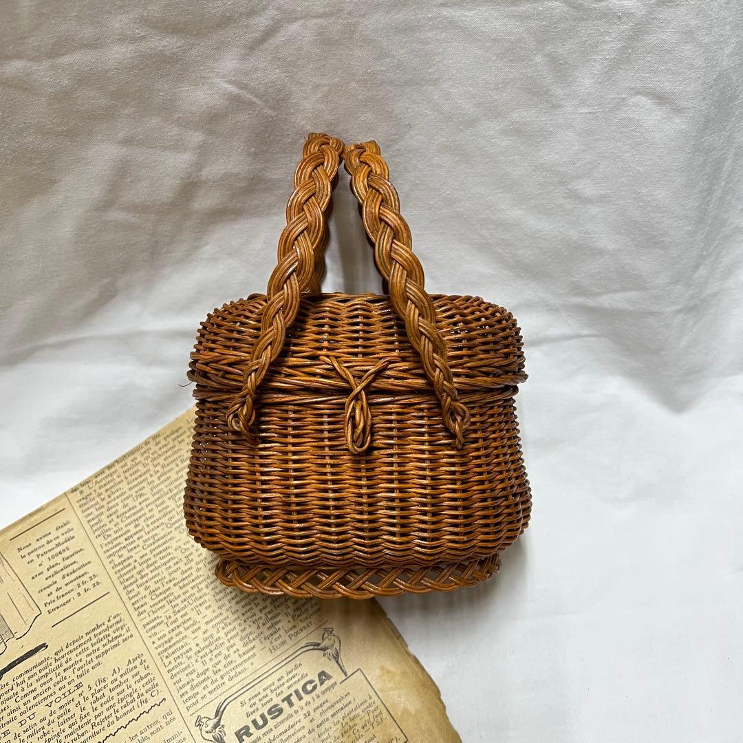 フランス アンティーク パニエ バスケット ラタン　籐編みかご ドールパニエ