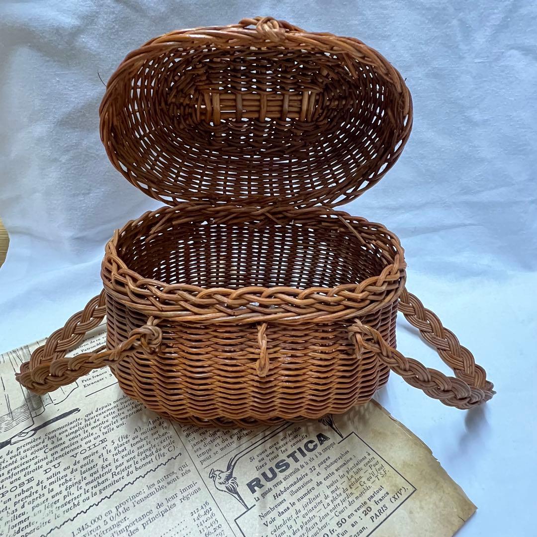 フランス アンティーク パニエ バスケット ラタン　籐編みかご ドールパニエ