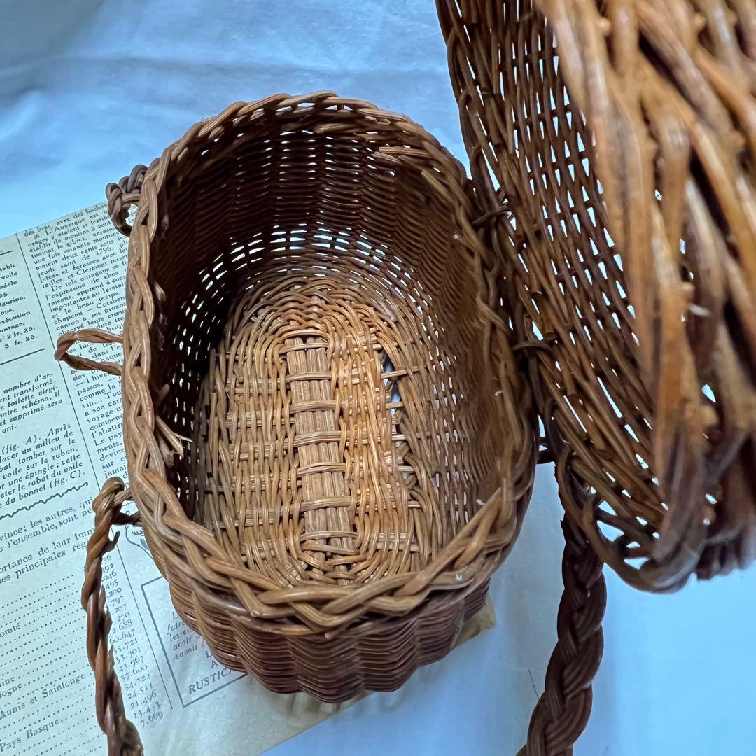 フランス アンティーク パニエ バスケット ラタン　籐編みかご ドールパニエ