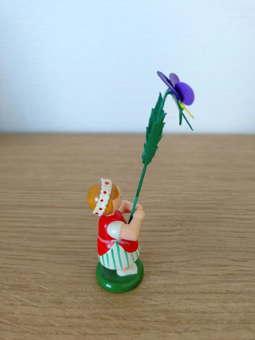 ドイツ木製人形3体セット ブルーメンキンダー春 フラワーチルドレン