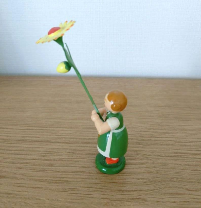 ドイツ木製人形3体セット ブルーメンキンダー春 フラワーチルドレン