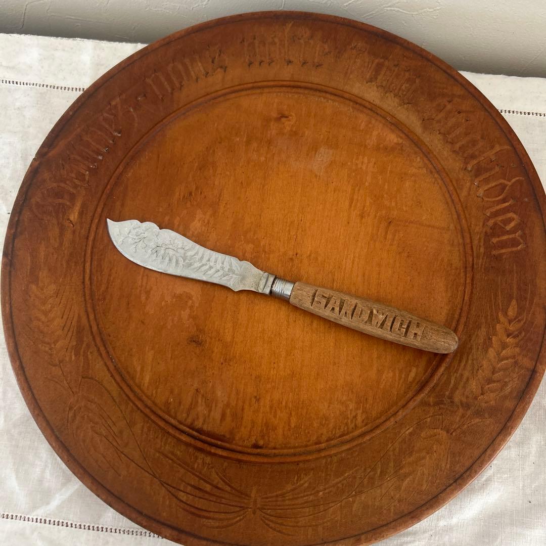 アンティーク　ブレッドボードとサンドイッチナイフのセット