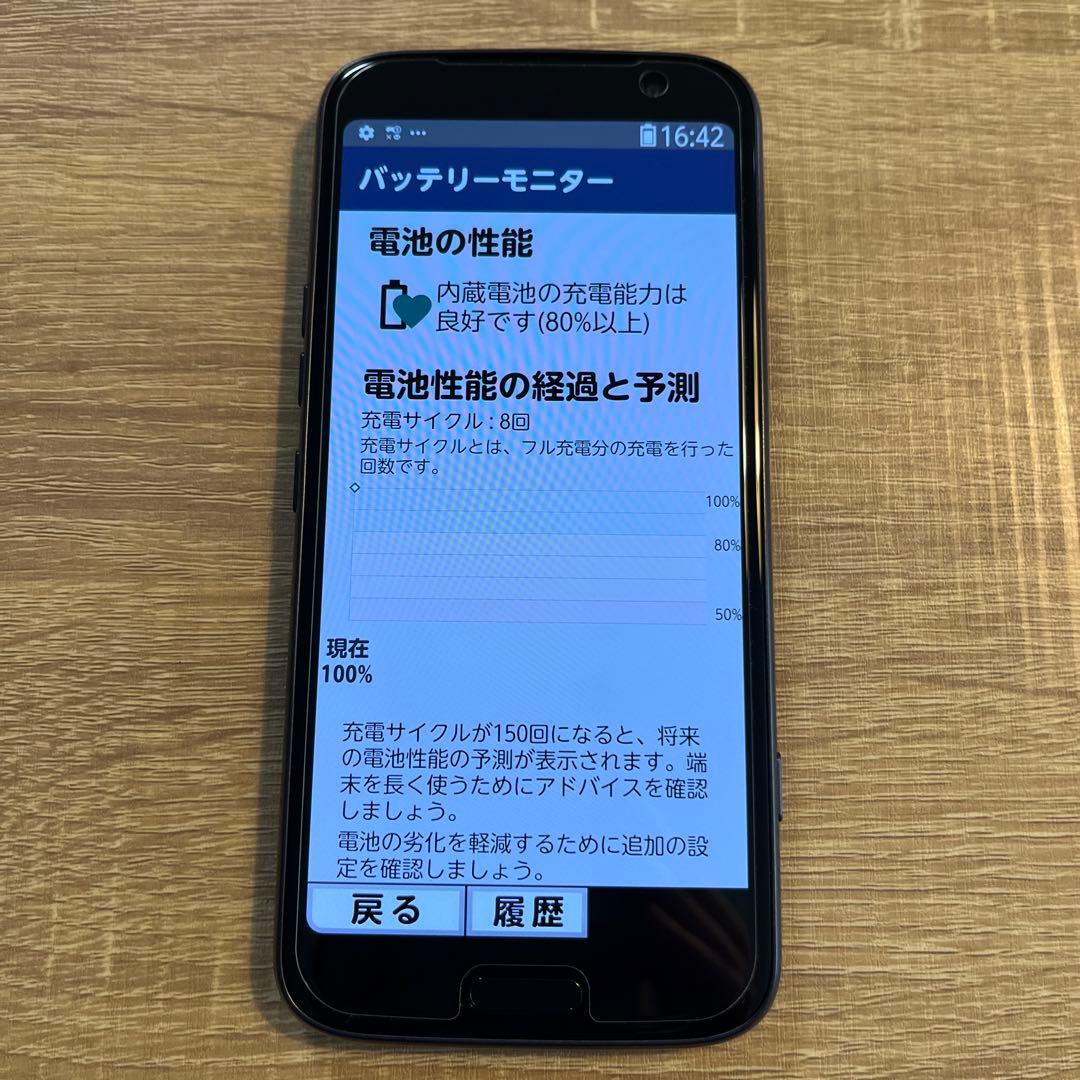 らくらくスマートフォン F53E ネイビー 美品 SIMフリー
