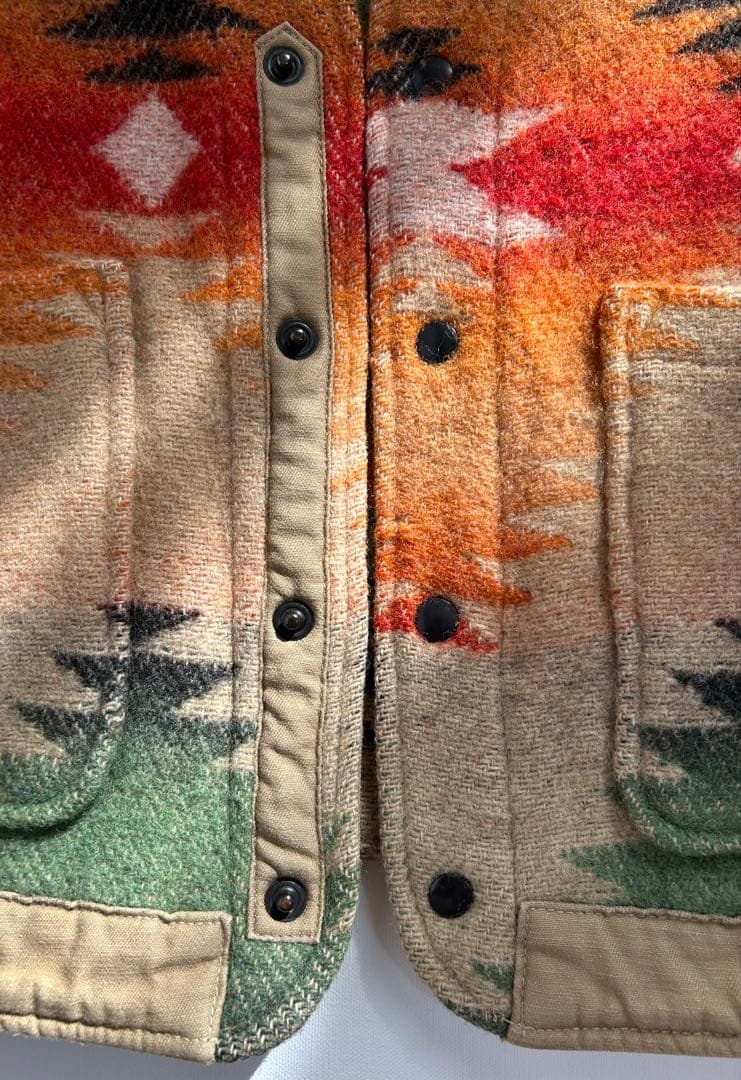 XL usa製 polo by ralph laurenネイティブ柄ウールベスト