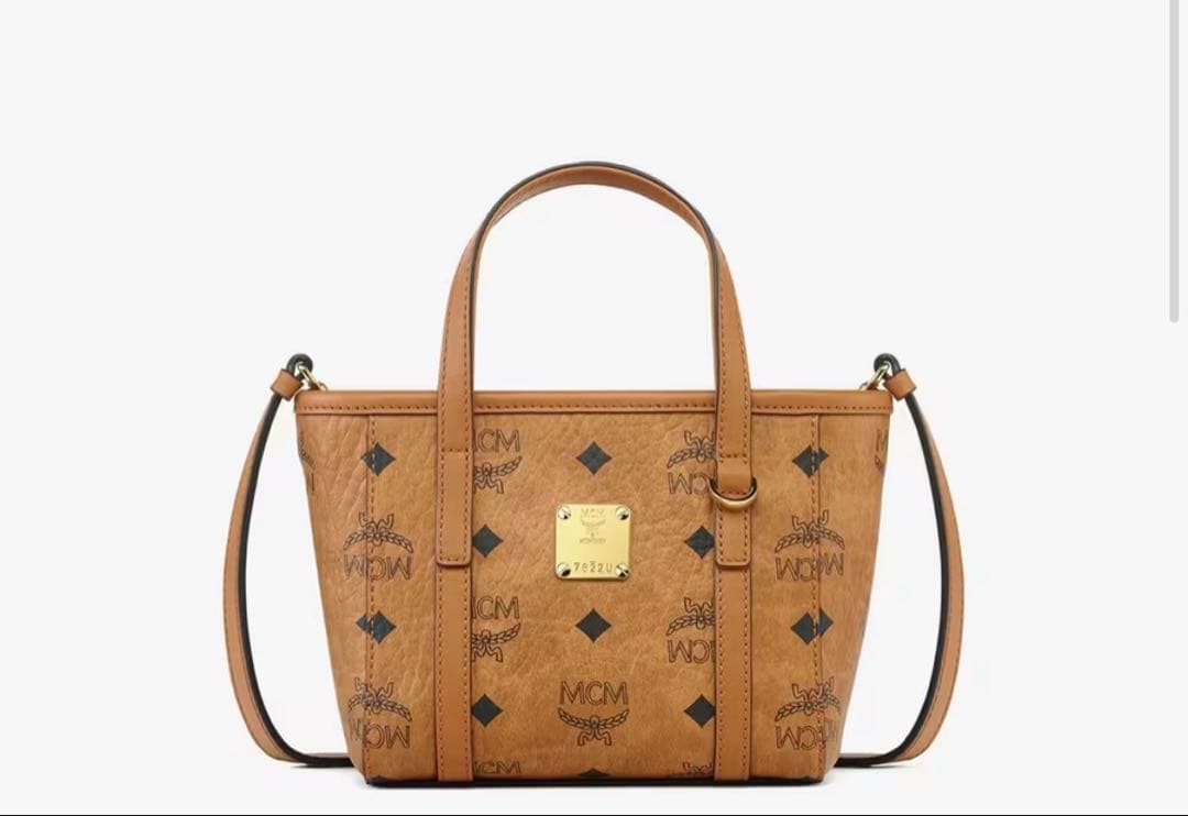 yuriMCMブラウンロゴプリントハンドバッグToni ショッパーバッグ2