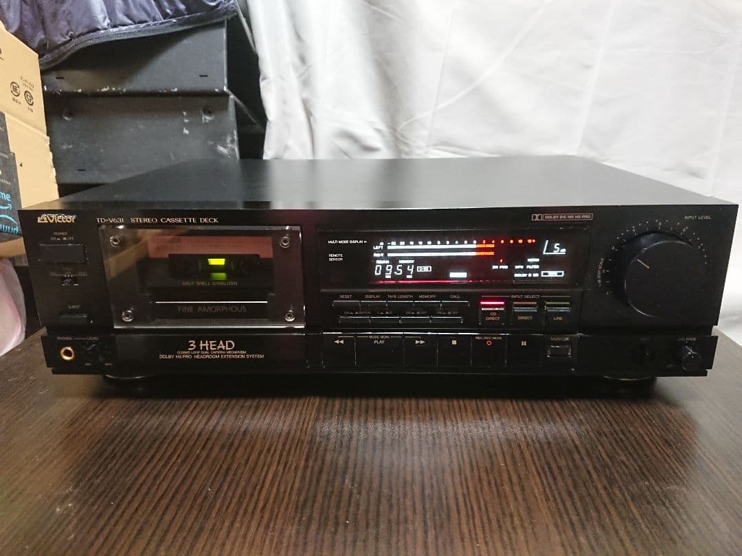 美品メンテナンス整備済みVICTOR製3ヘッドカセットデッキTD-V631