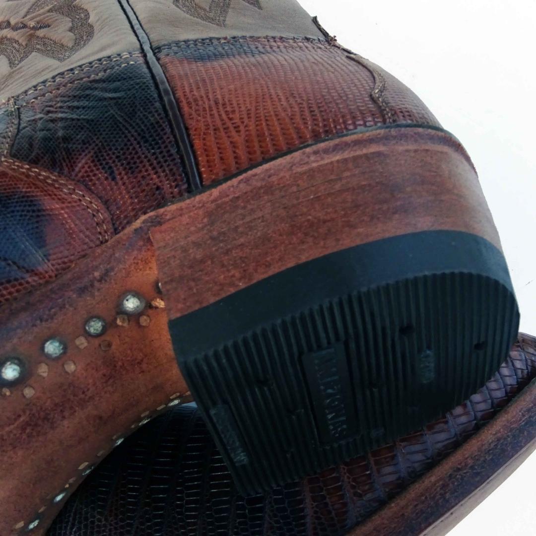 未使用ルケーシーLUCCHESE　2000リザードトカゲウエスタンブーツ9D