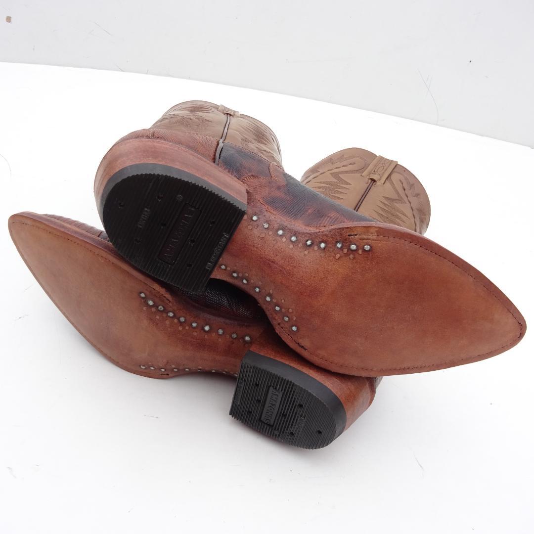未使用ルケーシーLUCCHESE　2000リザードトカゲウエスタンブーツ9D
