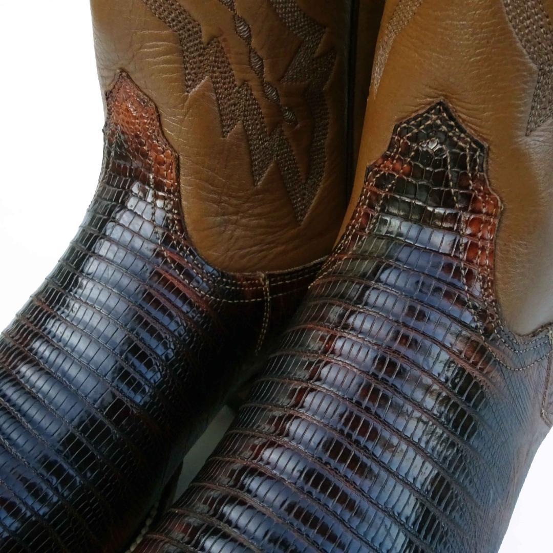 未使用ルケーシーLUCCHESE　2000リザードトカゲウエスタンブーツ9D