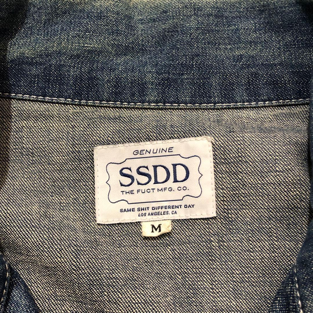 FUCT SSDD デニム カバーオール M ファクト 刺繍 インディゴ