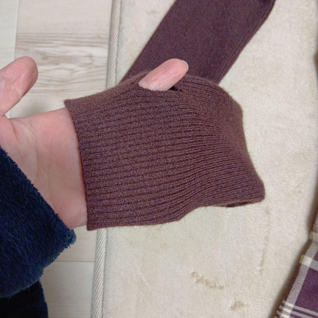 ロゼミューズ✩checkered knit docking onepiece