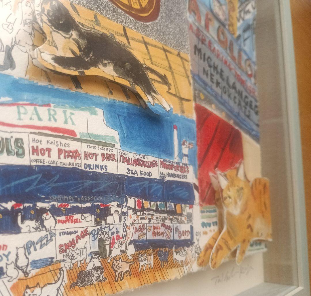 久下貴史　立体版画マンハッタナーズ　猫