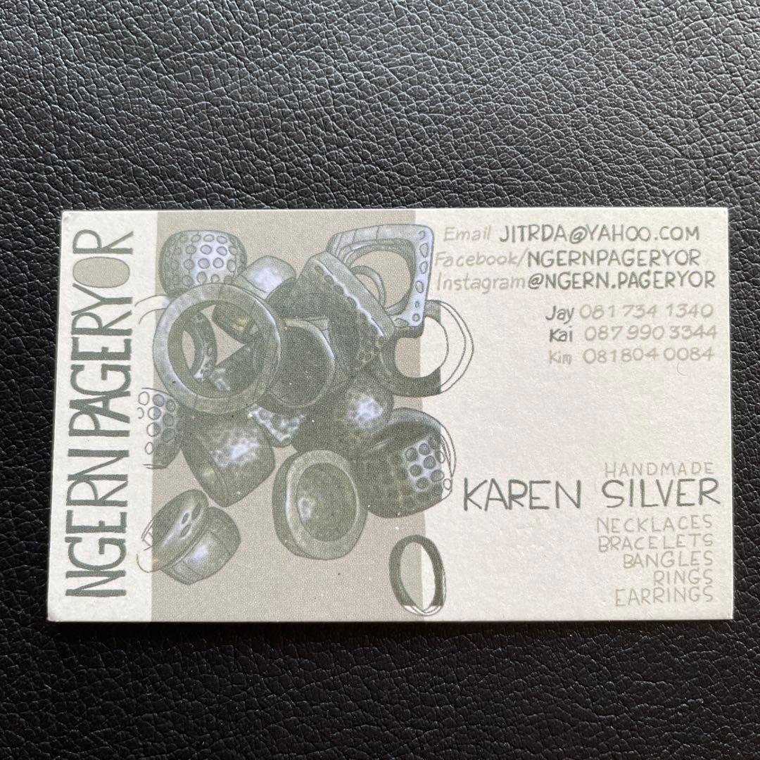 カレン族　カレンシルバー　バングル　チャトゥチャック（jatujak）