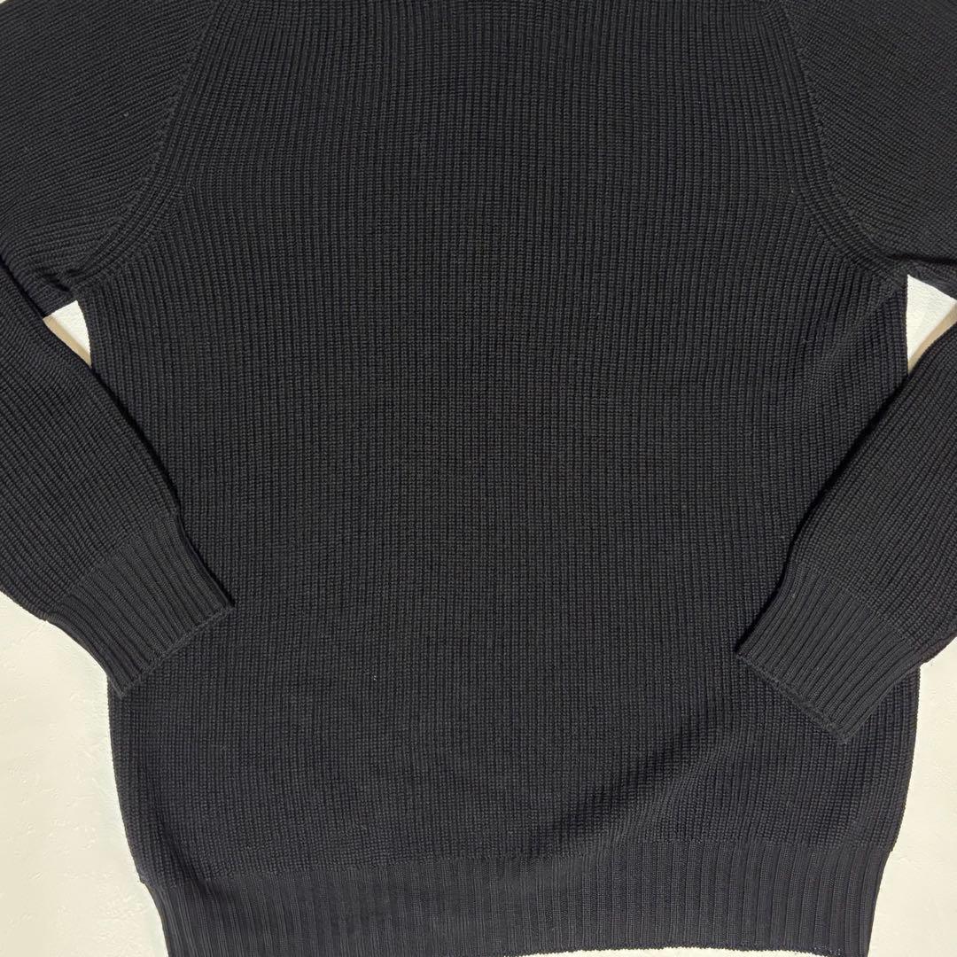 グランサッソ 8G レインウール モックネックニット ブラック 50 約5万円