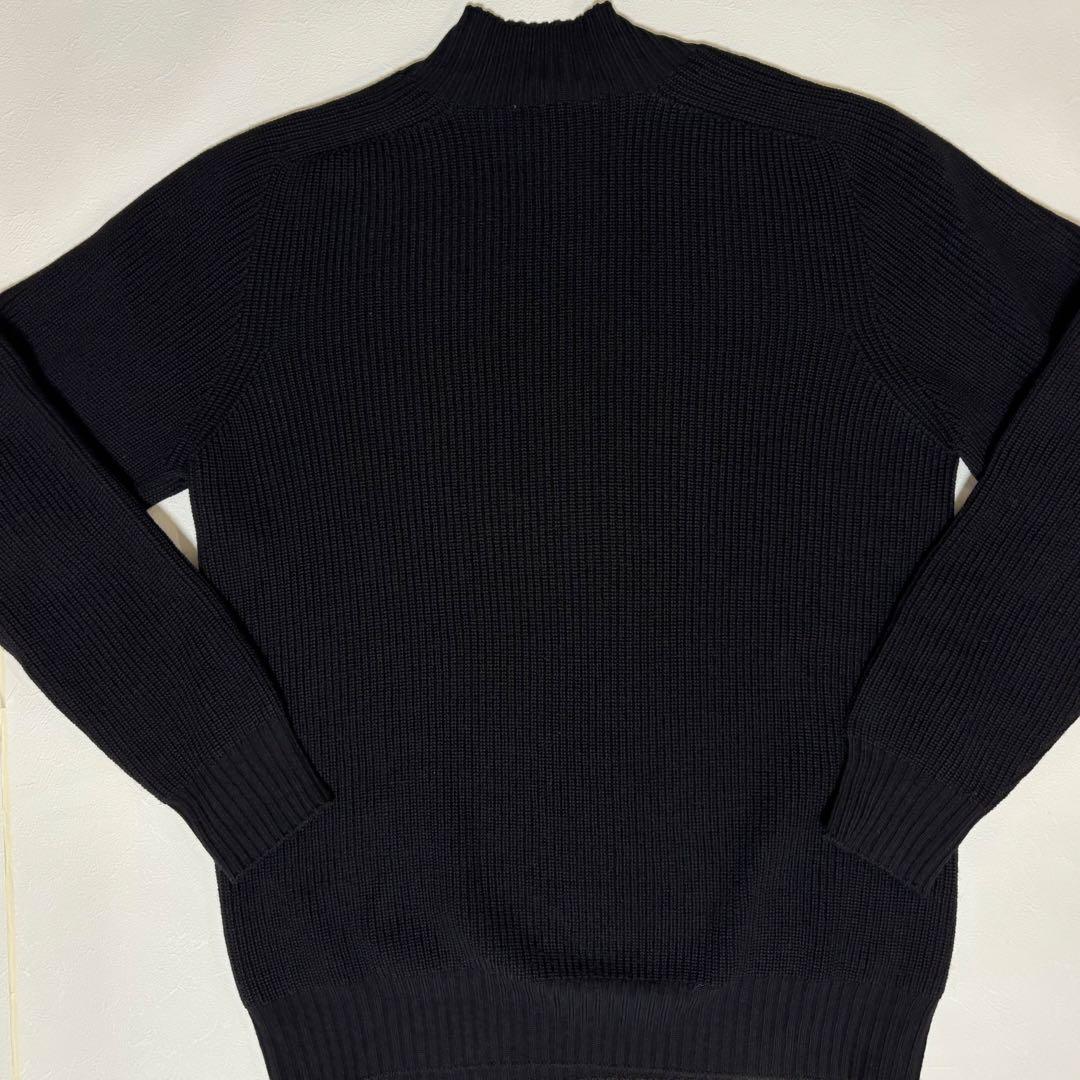 グランサッソ 8G レインウール モックネックニット ブラック 50 約5万円