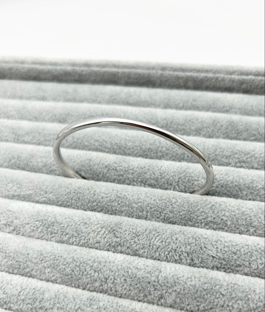 ete エテ シルバー バングル 925 刻印あり シンプル ブレスレット 美品