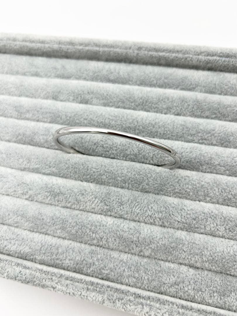 ete エテ シルバー バングル 925 刻印あり シンプル ブレスレット 美品