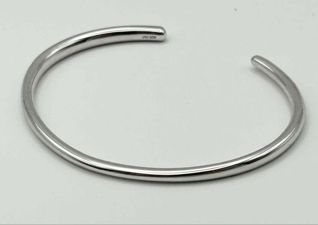 ete エテ シルバー バングル 925 刻印あり シンプル ブレスレット 美品