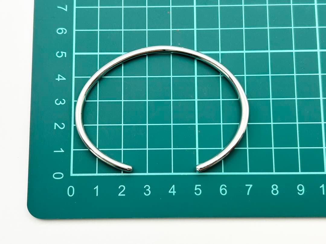 ete エテ シルバー バングル 925 刻印あり シンプル ブレスレット 美品