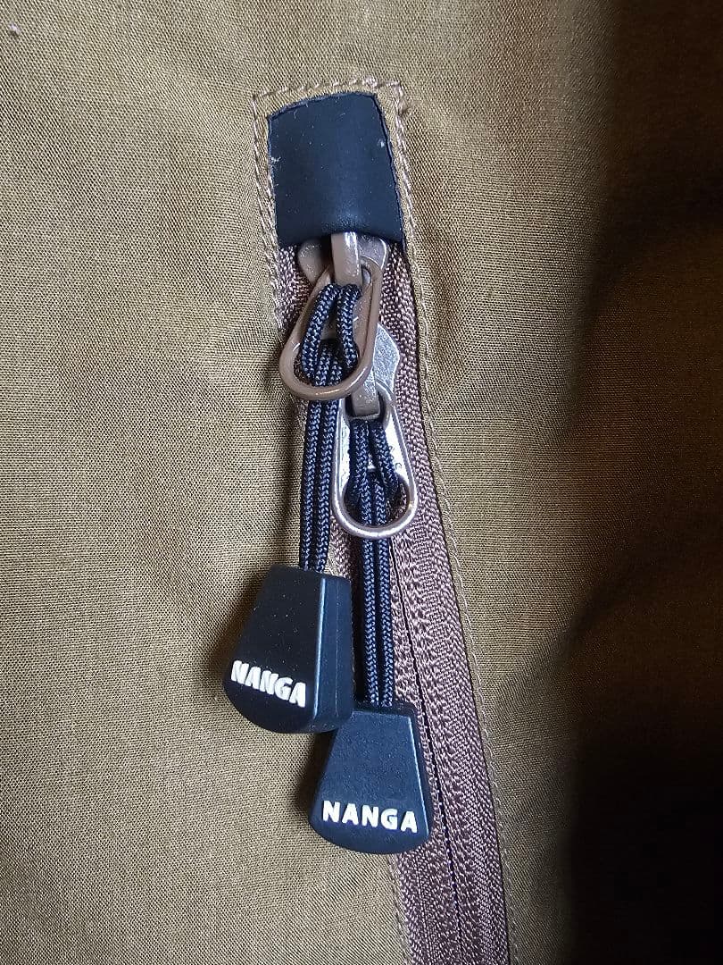 【希少】NANGA ナンガ 焚火ダウン Orange別注 Blueロゴ Lサイズ