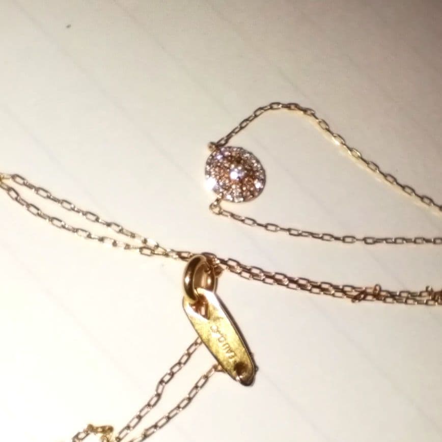 EAU DOUCE4℃　750　サークルネックレス　装飾ダイヤモンド