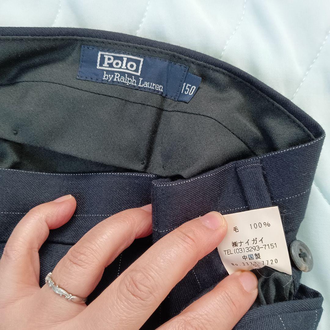 ラルフローレン フォーマルスーツ 150 ネイビー ストライプ ジャケット