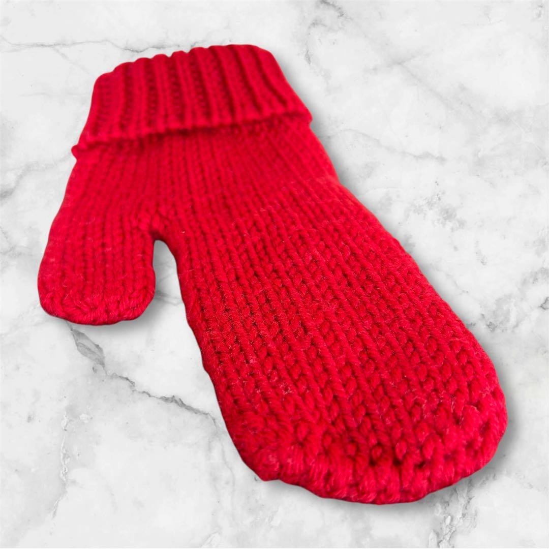 ルイヴィトン LOUIS VUITTON ミトン 手袋 赤 プレゼント向き