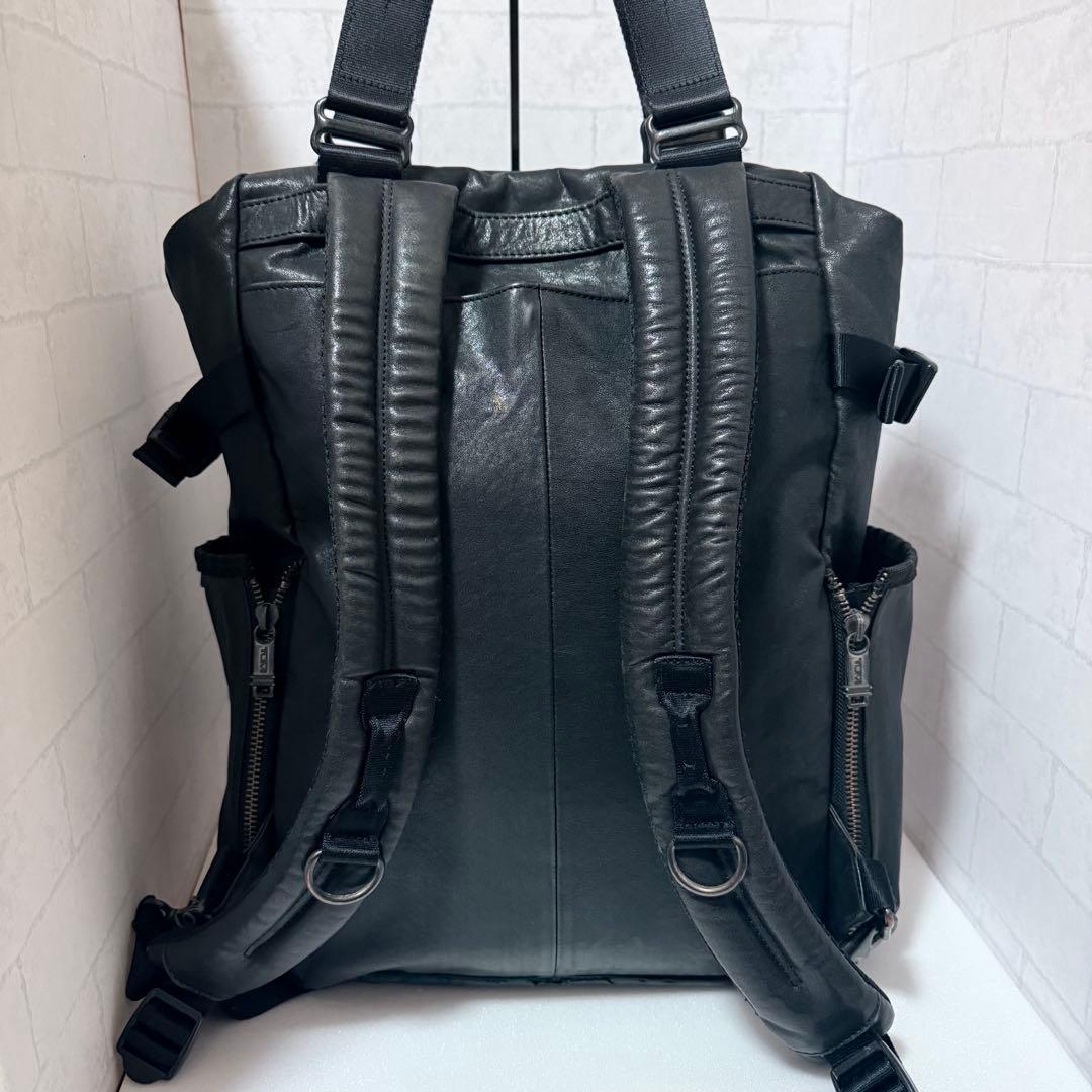 希少 トゥミ アルファブラボー ルジュヌ リュック オールレザー ブラック
