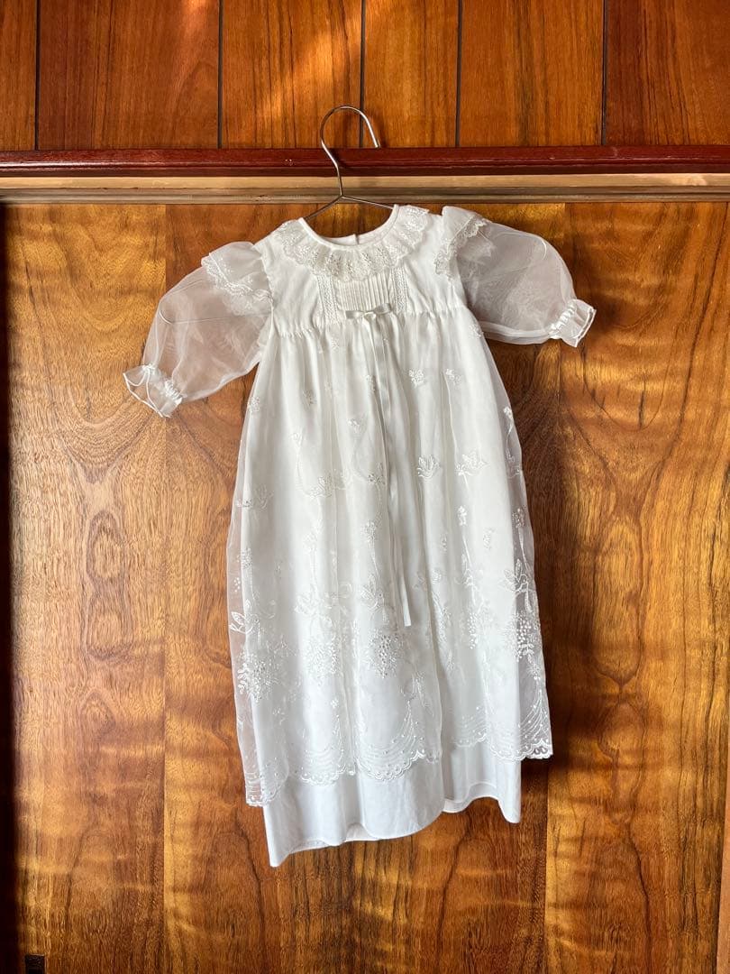 ベビードレス 帽子付き familiar ファミリア 退院着 お宮参り