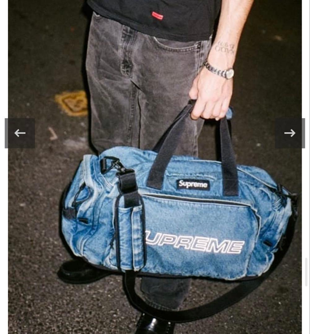 バッグ Supreme Denim Duffle Bag Washed Indigo