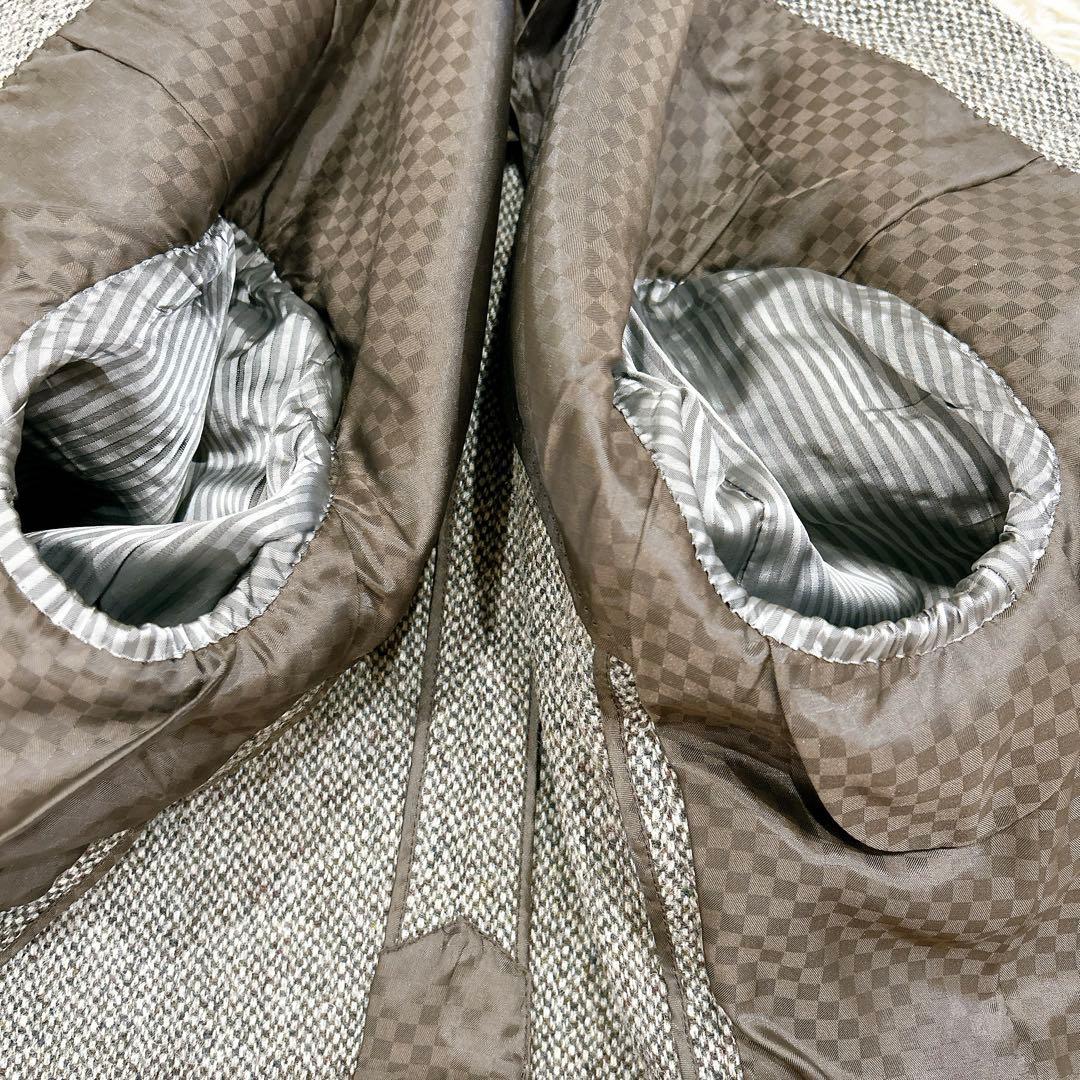 美品 ハリスツイード リスペクト テーラードジャケット ツイード 2B グレー