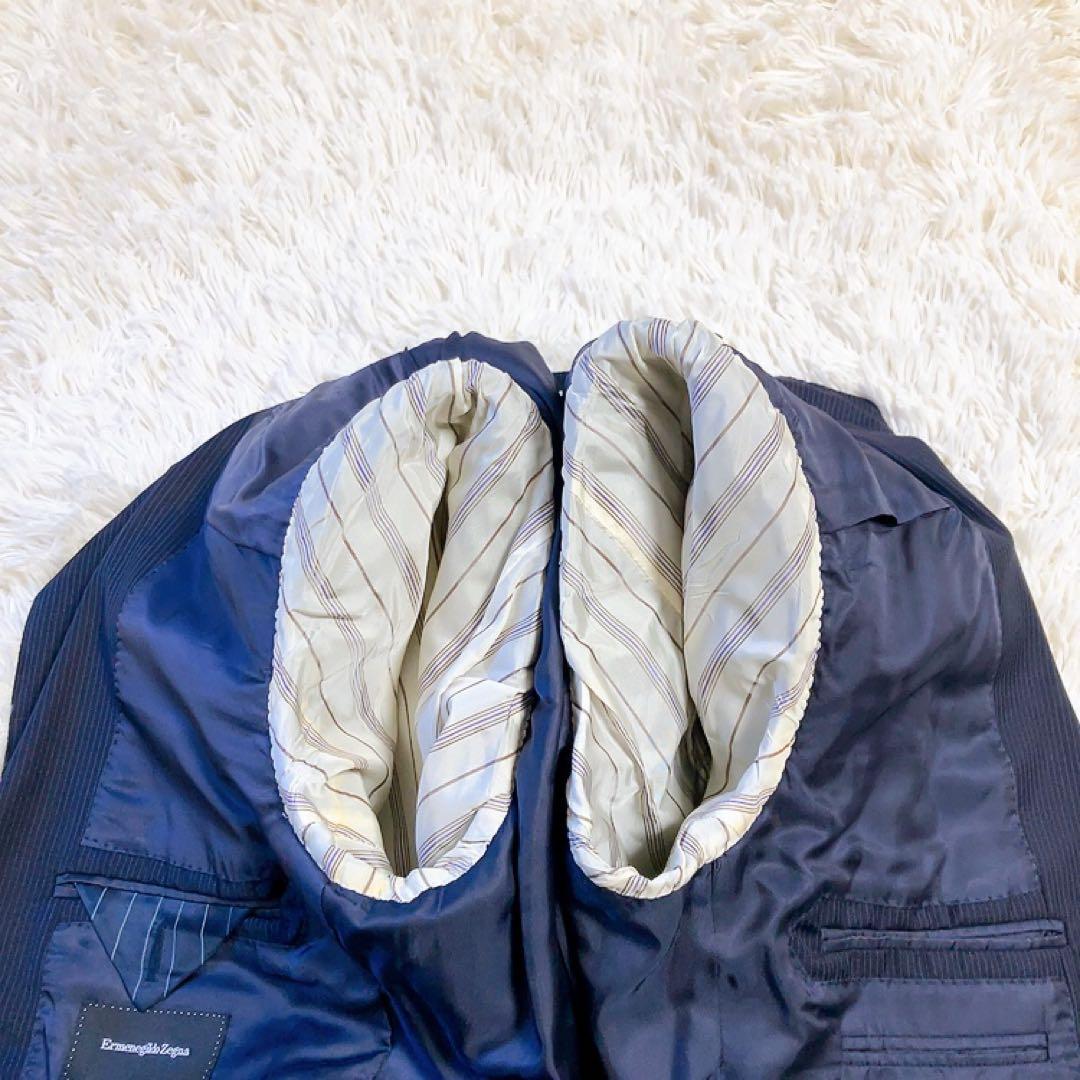 【黒タグ】Ermenegildo Zegna　スーツ　ネイビー　46　MILA