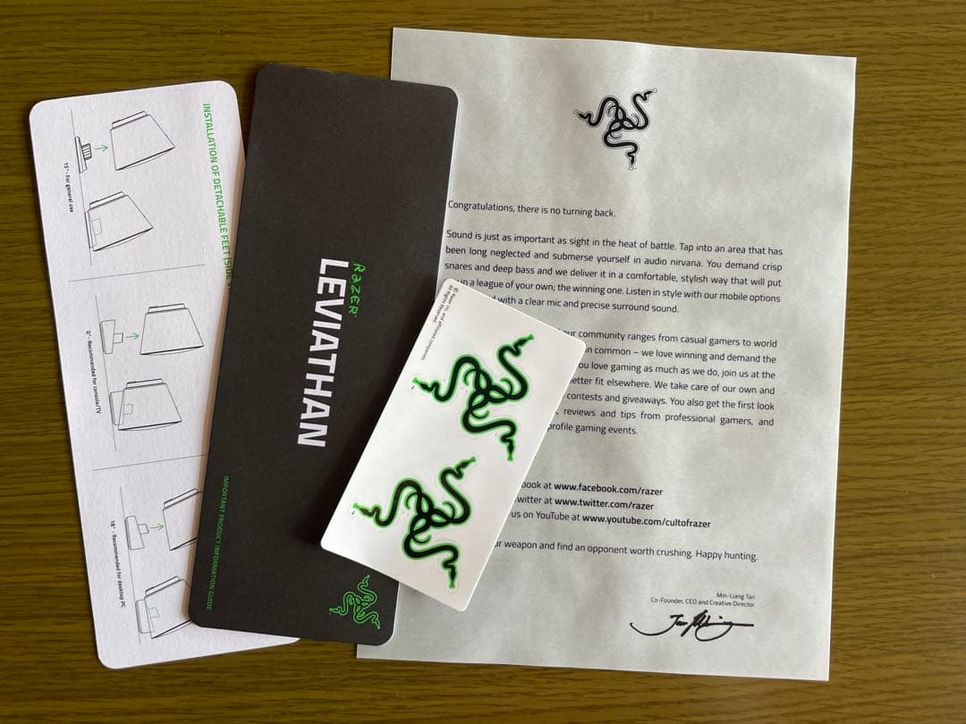 【ひなの】Razer Leviathan サブウーハー付デジタルサウンドバ