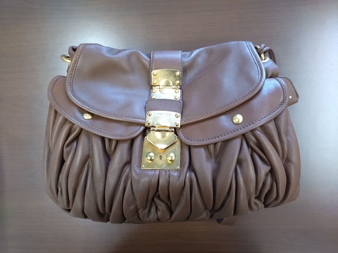 MIUMIU ミュウミュウ マテラッセ 2WAY ショルダーバッグ ブラウン