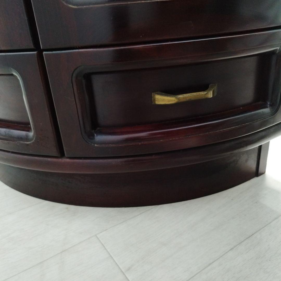 【引き取り歓迎】カリモク コーナーキャビネット ガラス扉 木製 赤茶