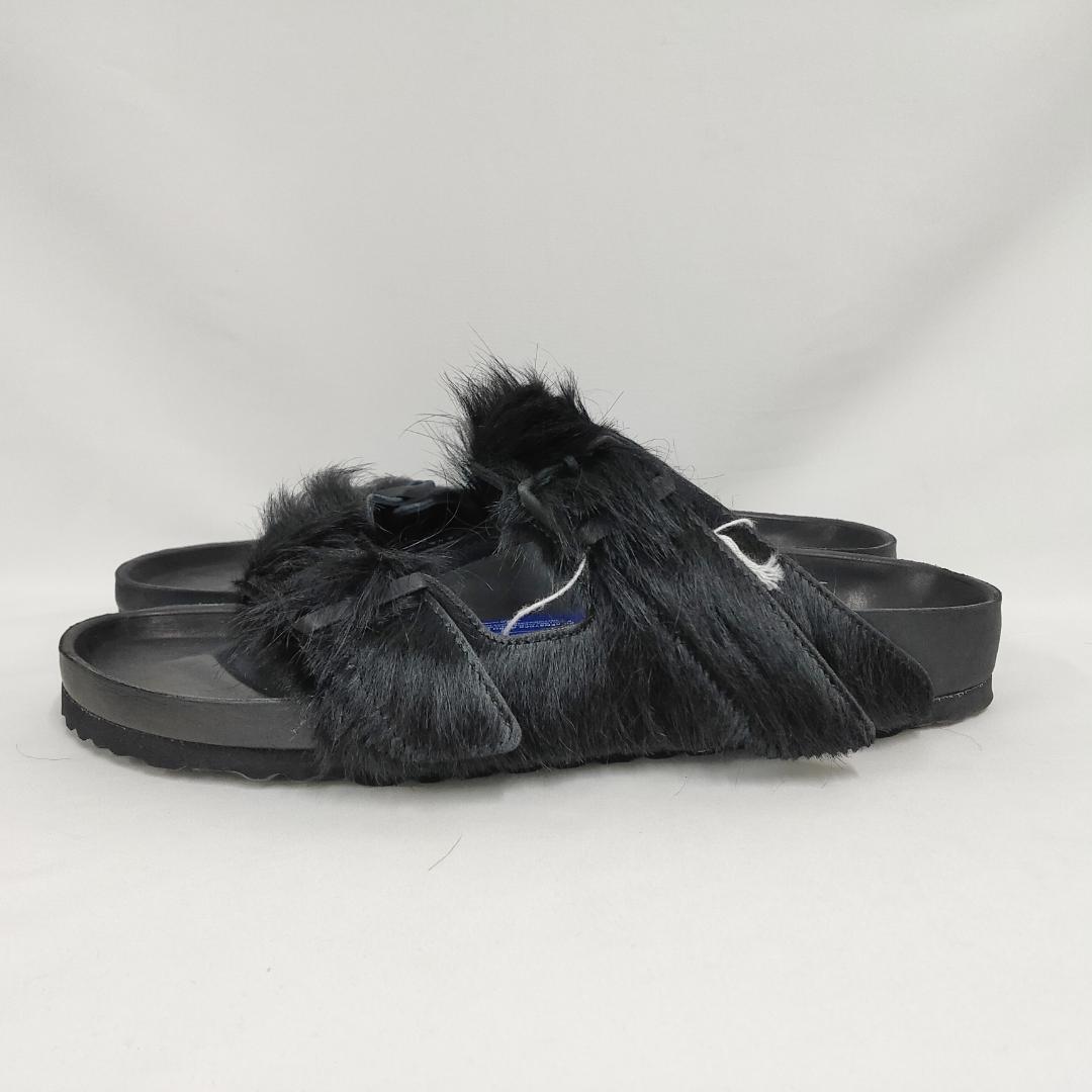 ○★新品 未使用 リックオウエンス アリゾナ ファーサンダル ブラック 28cm