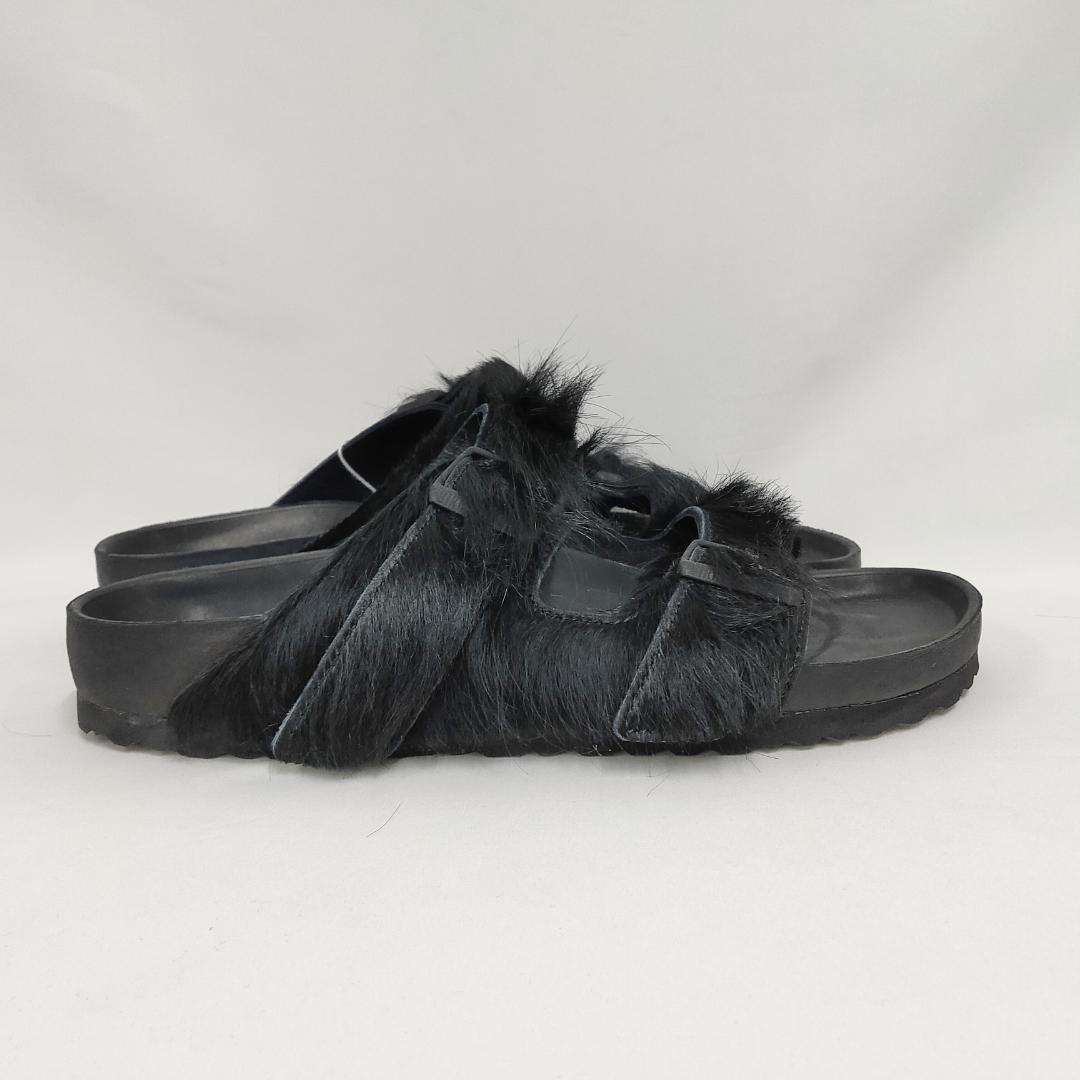 ○★新品 未使用 リックオウエンス アリゾナ ファーサンダル ブラック 28cm