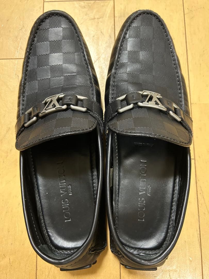 ルイビトンLOUIS VUITTON ダミエパターン ホッケンハイム ローファー