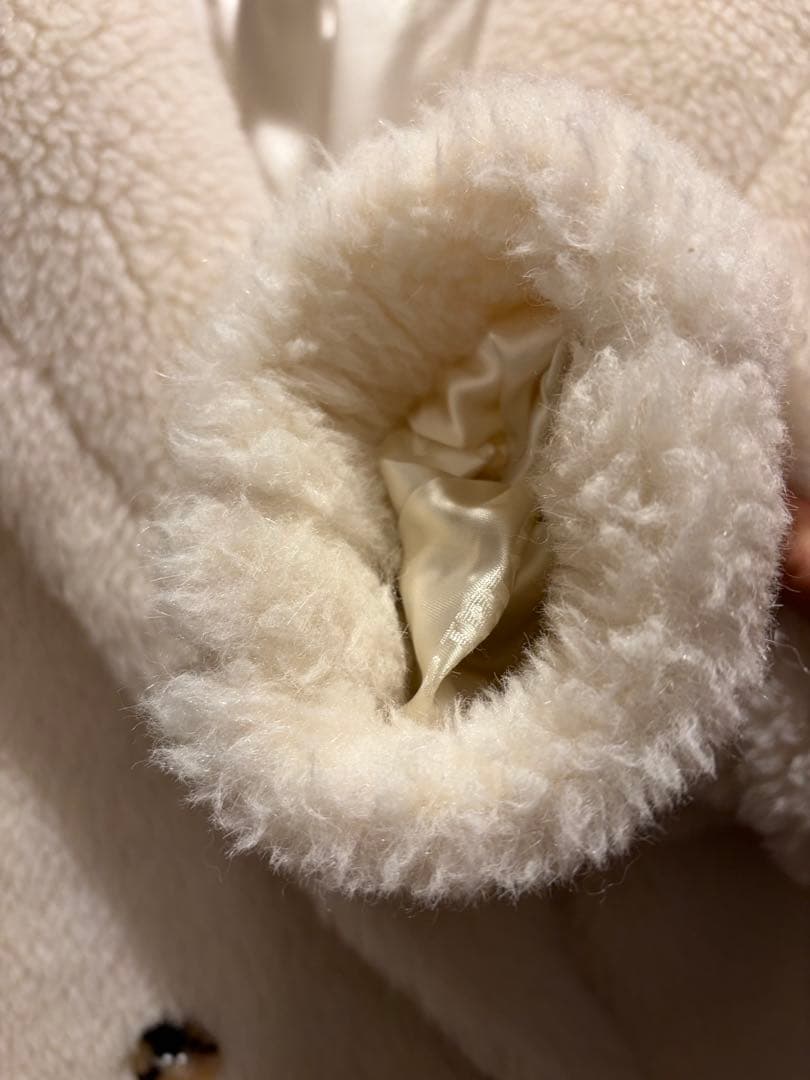 お値下げ不可　 美品　MaxMara テディベアコート ホワイト