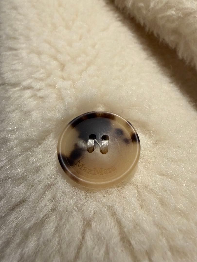 お値下げ不可　 美品　MaxMara テディベアコート ホワイト