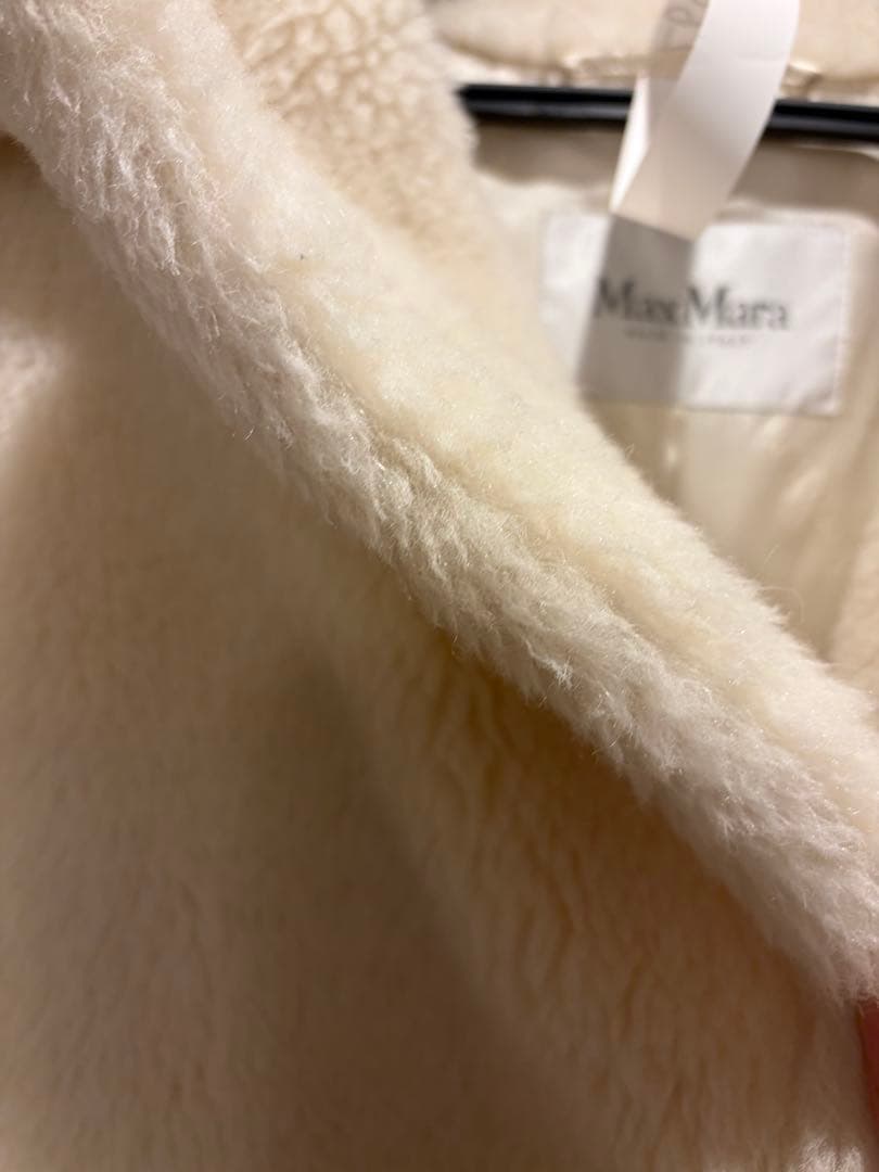 お値下げ不可　 美品　MaxMara テディベアコート ホワイト