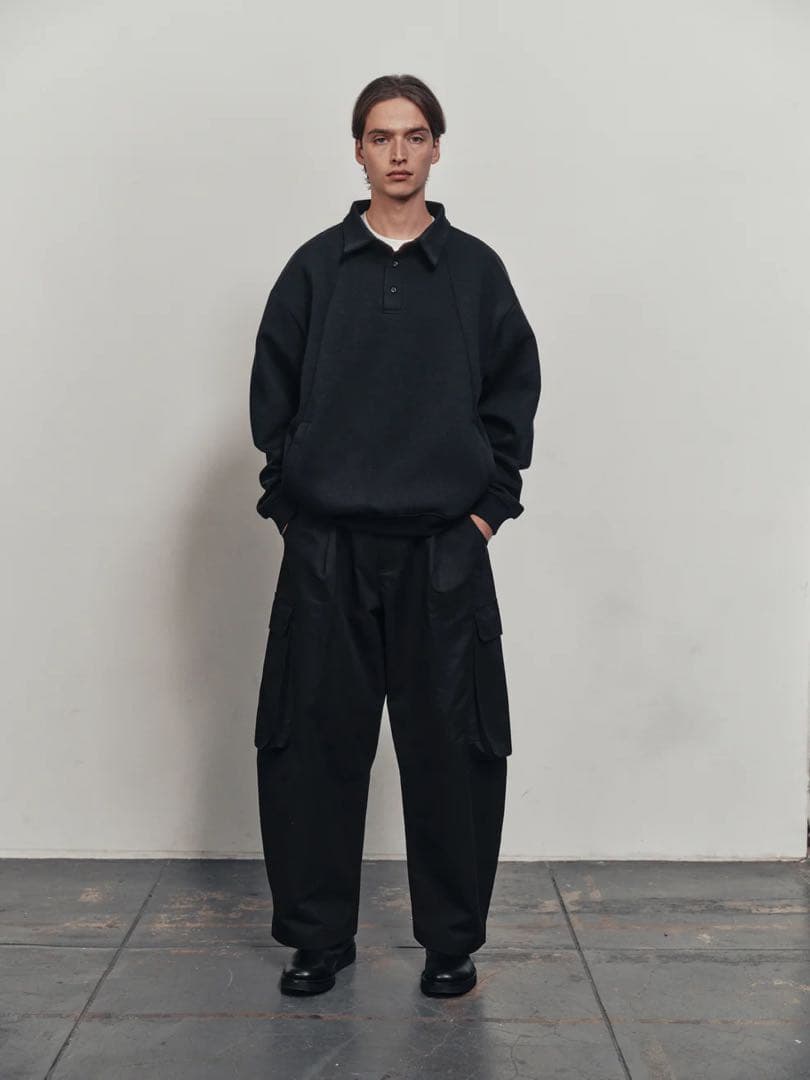 【値下げ】BTMK スウェットポロ LR018 ブラック