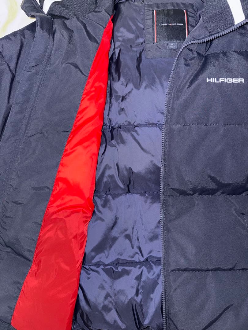 【美品】トミーヒルフィガー ダウンジャケット 中綿 ネイビー Mサイズ