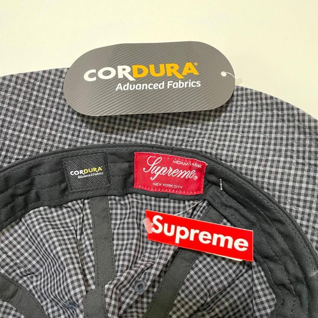 シュプリーム バケットハット 黒 Cordura Plaid Bell Hat