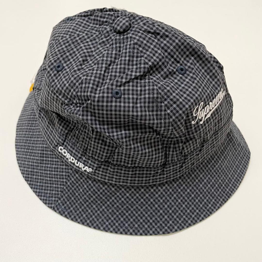 シュプリーム バケットハット 黒 Cordura Plaid Bell Hat