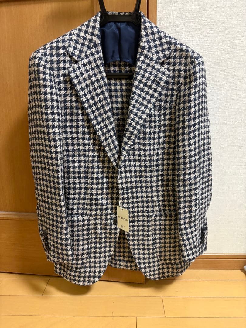 FERLA ミックスファブリック ハウンドトゥース ジャケット　42