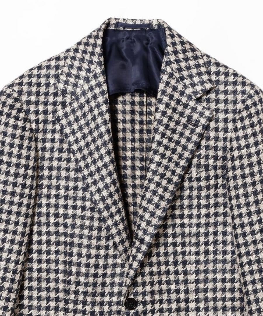 FERLA ミックスファブリック ハウンドトゥース ジャケット　42