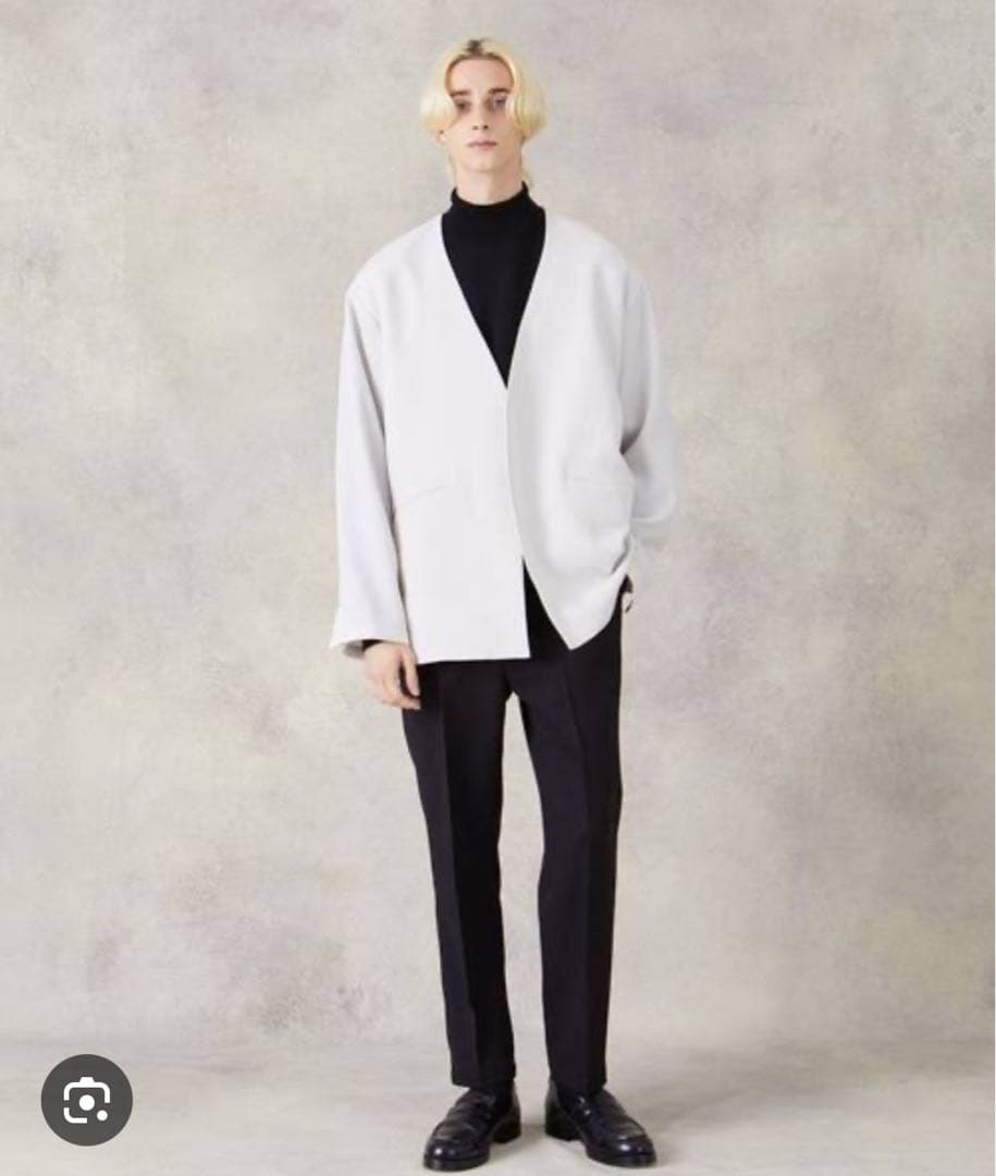 PUBLIC TOKYO ノーカラージャケット 02 ホワイト美品