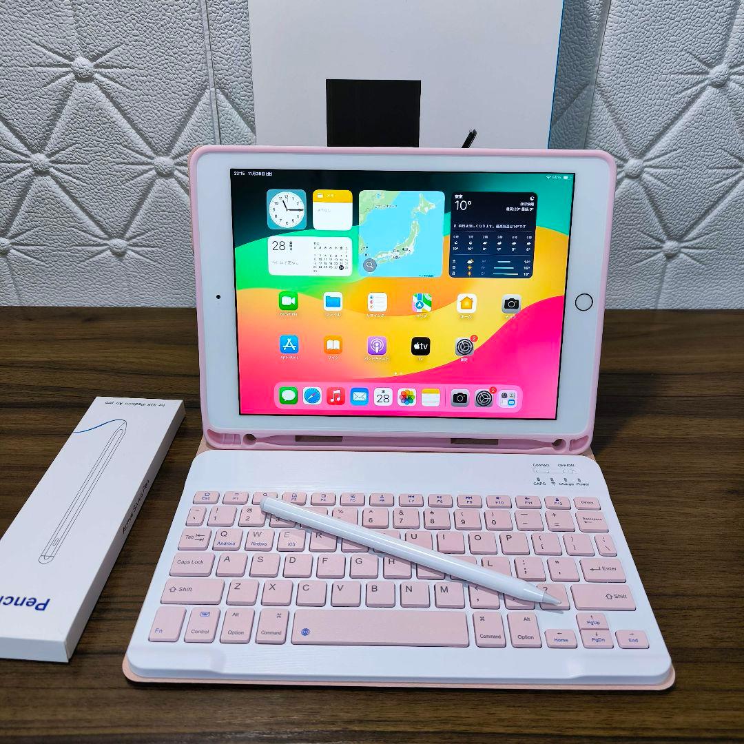 iPad 第6世代 Wi-Fi 128GB ケースとキーボード、タッチペン