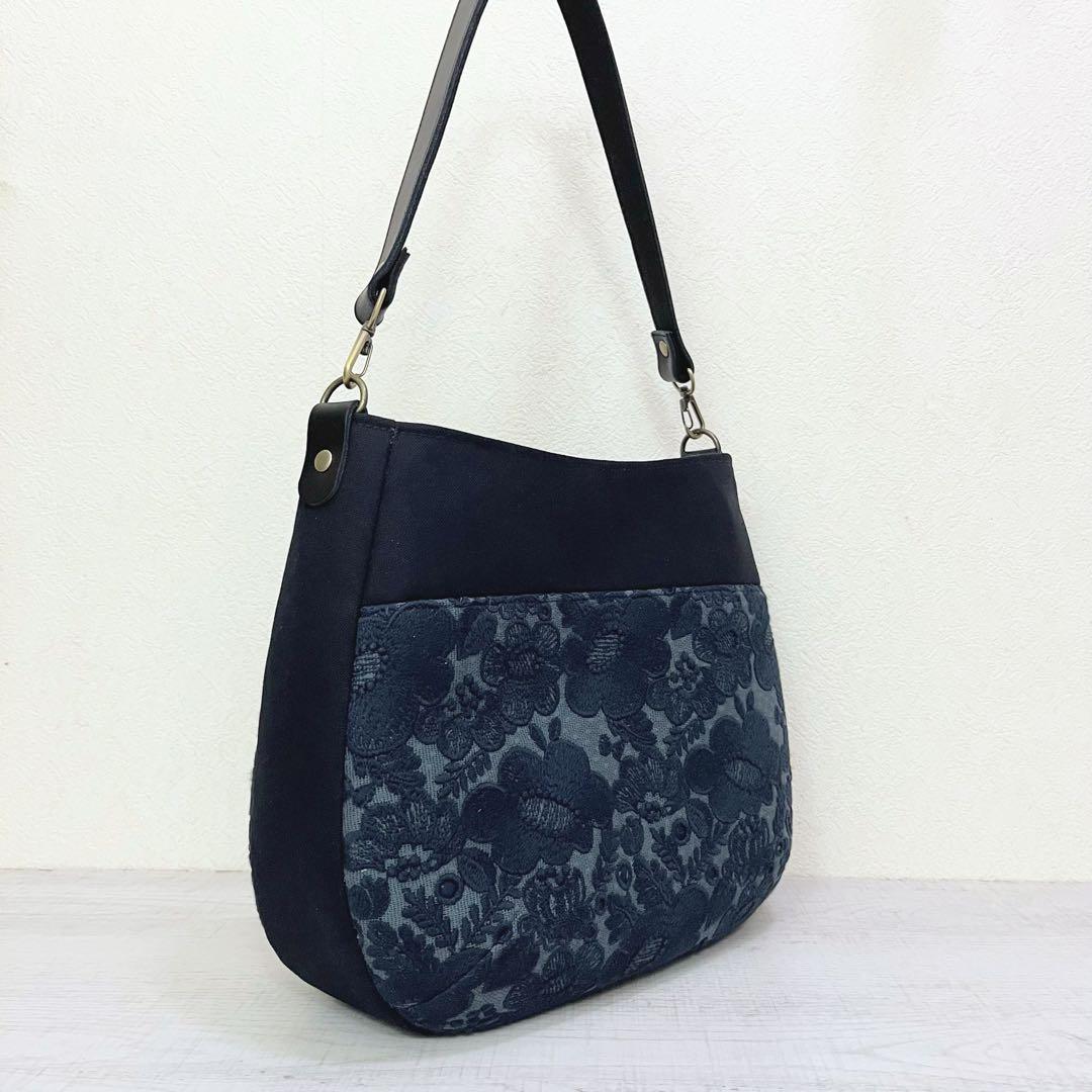 ミナペルホネン　ハンドメイド　ショルダーバッグ　smile flower